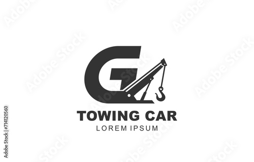 G Letter Towing Car logo template for symbol of business identity