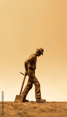 Colorful background and representation of workers visual for symbolic labor day design