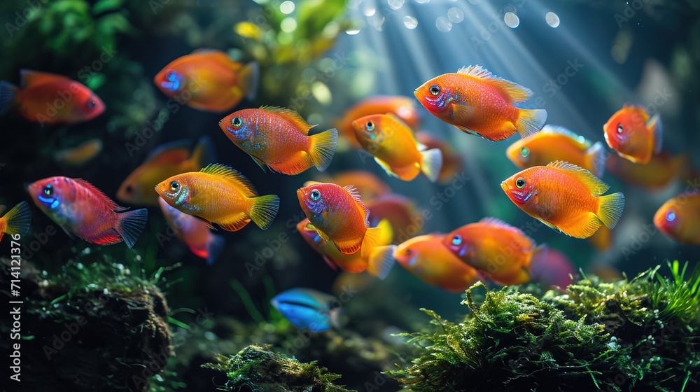 VIbrant tropical mesmerizing fish in Cuba. AI generated image VIbrant tropical mesmerizing fish in Cuba. AI generated image
