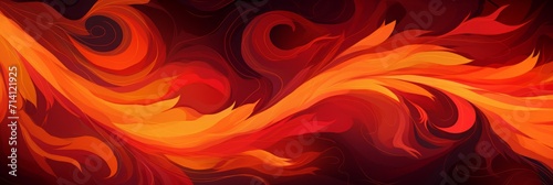 banner, texture of fire and flame. bright colorful background in the style of dark red and yellow-orange, swirling colors. conflagration.