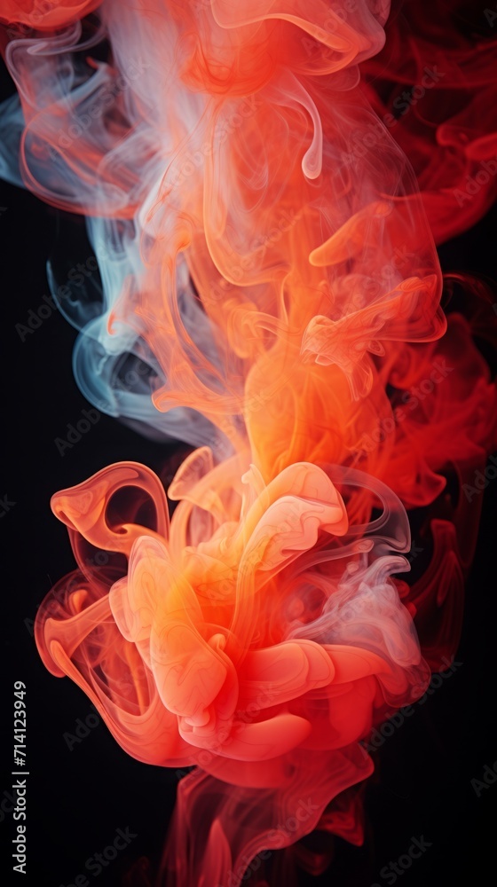 Obraz premium streams of colorful smoke floating in the air. vibrant spectrum colors, color splash. abstract bright expressive detailed background.