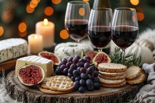 Romantic Wine and Cheese Picnic Valentine's Day