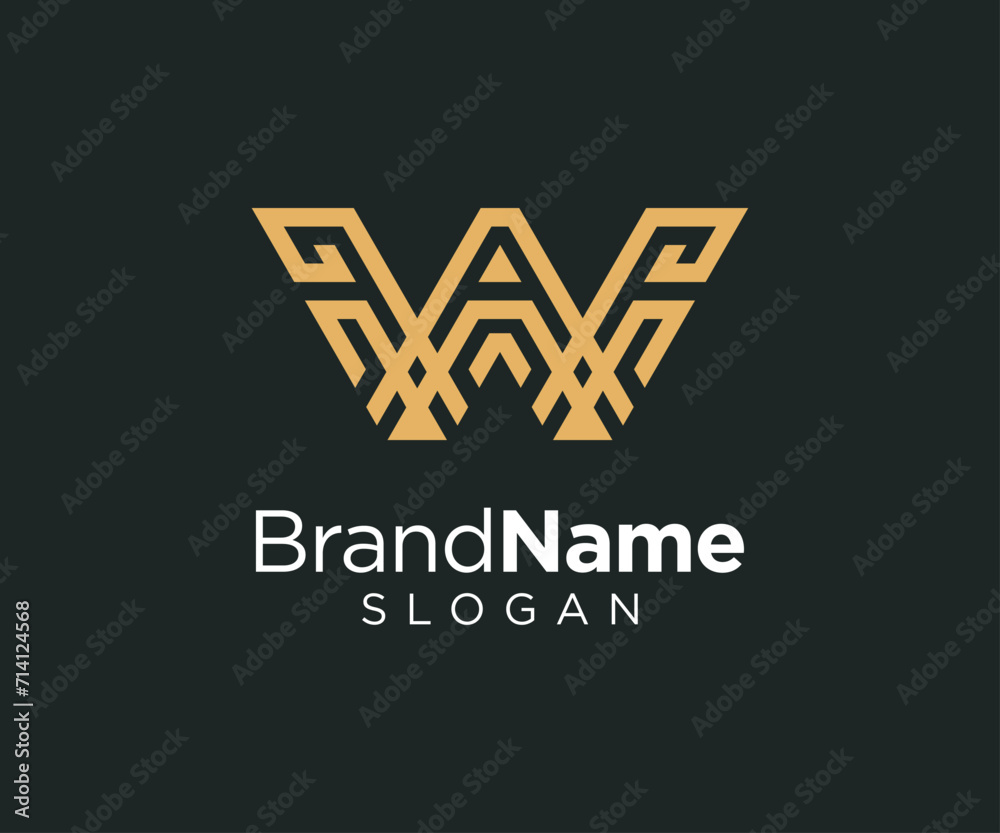 W alphabet letter vector symbol logo. Abstract initial letters w monogram logo template, icon for business W alphabet letter vector symbol logo. Abstract initial letters w monogram logo template, icon for business