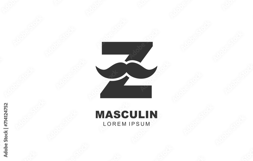Z Letter Mustache logo template for symbol of business identity Z Letter Mustache logo template for symbol of business identity