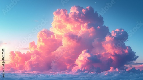 Sunset Serenity: Bushy Clouds Background with Soft Color Gradient, Creating a Calm and Tranquil Sky for a Peaceful Website Ambiance.