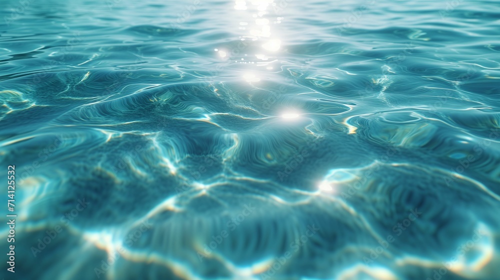 Aquatic Tranquility: High-Resolution Underwater Light Refraction with Soft Gradient, Calming Blues and Greens, Creating a Peaceful and Serene Aquatic Texture