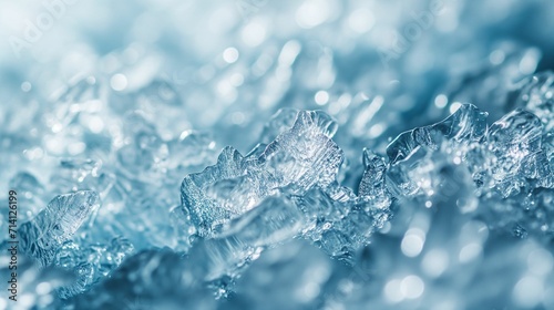 High-Resolution Intricate Natural Texture: Crystal Clear Ice with Subtle Gradient and Calming Cool Tones