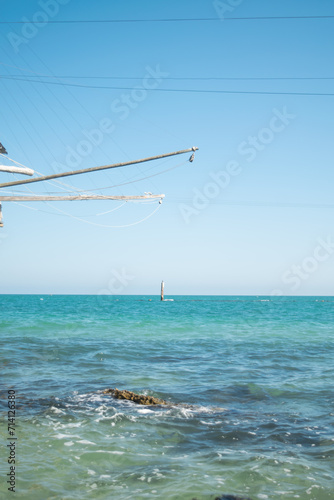 View of a boat on the beach