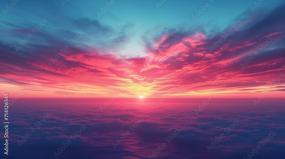 Soothing Twilight: High-Resolution Evening Sky Background with Smooth Transition and Calm Atmosphere