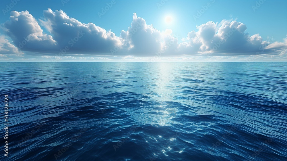 High Resolution Ocean Gradient Serenity Seas: High-Resolution Calm Ocean Horizon Gradient with ...