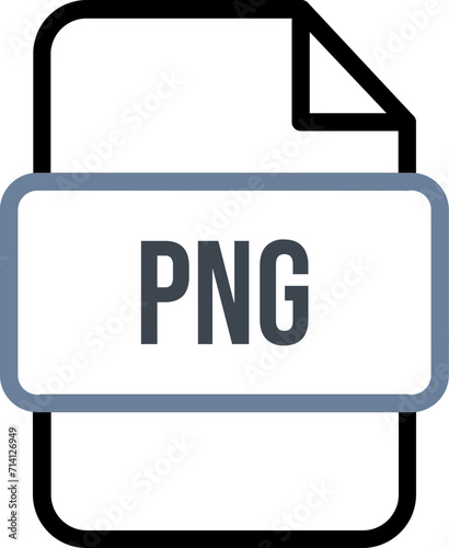 PNG File icon with bold outline