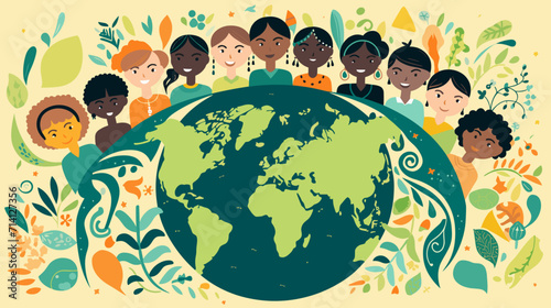 Convey the diversity and inclusivity of school communities in a vector art piece showcasing scenes of students from various backgrounds engaging in cultural exchange and contributing to the rich