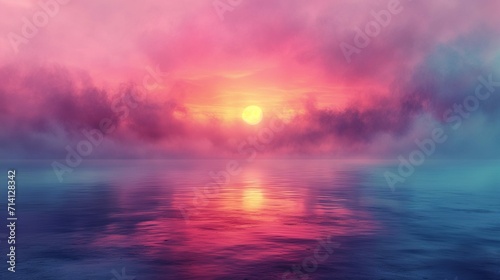 Tranquil Twilight Horizon: Serene Sky with Pastel Brushstrokes, Creating a Minimalist and Atmospheric Background Perfect for Relaxation and Meditation, Ideal for Digital Art, Website Design, and Inspi © Tessa