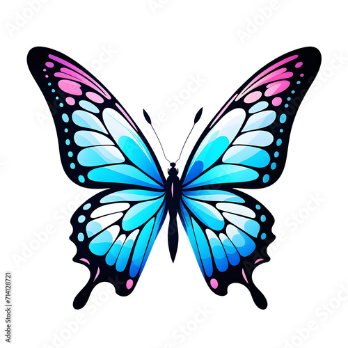A Butterfly Illustration with Transparent Background