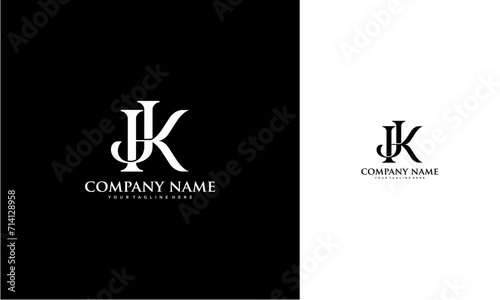 KJ or JK initial logo concept monogram,logo template designed to make your logo process easy and approachable. All colors and text can be modified. photo
