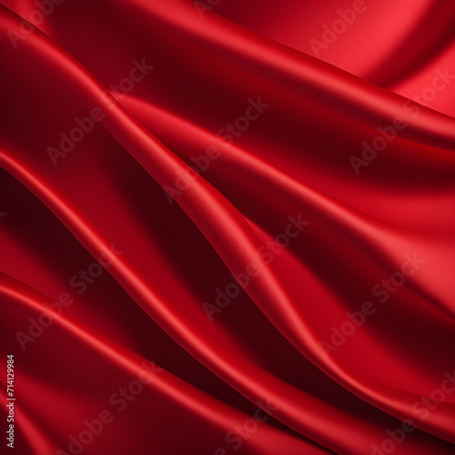 Red Waves Abstract Background Illustration 