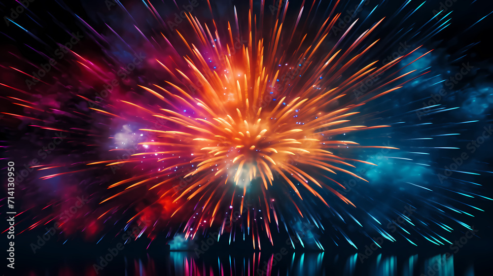 Fireworks background for celebration, holiday celebration concept Fireworks background for celebration, holiday celebration concept
