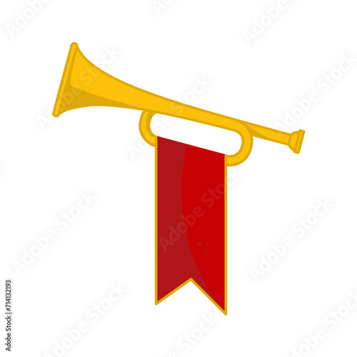 Trumpet with flag
