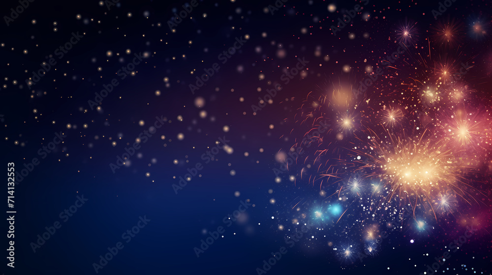 Fototapeta premium Fireworks background for celebration, holiday celebration concept