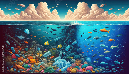 pollution hidden under the sea photo
