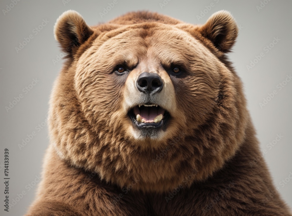 Fototapeta premium Grizzly Bear Majesty in White