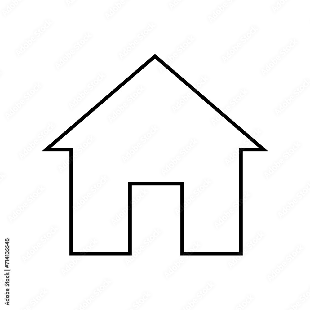 House icon. Home icon symbol sign flat vector illustration design House icon. Home icon symbol sign flat vector illustration design