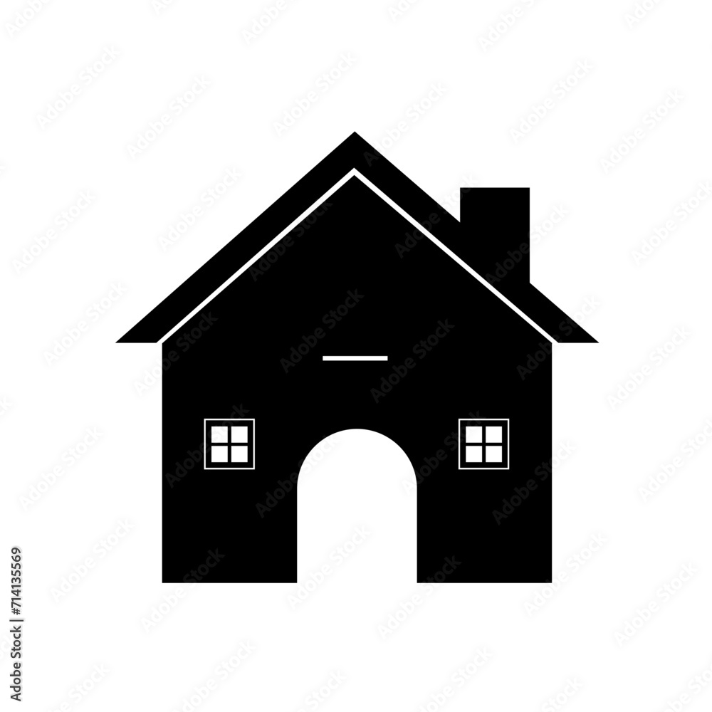 House icon. Home icon symbol sign flat vector illustration design House icon. Home icon symbol sign flat vector illustration design