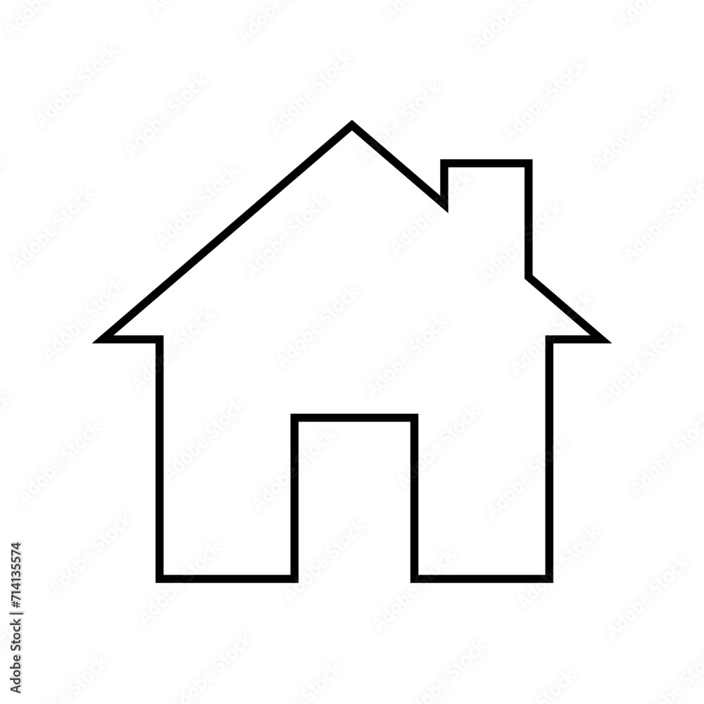 House icon. Home icon symbol sign flat vector illustration design House icon. Home icon symbol sign flat vector illustration design