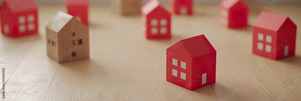 minimal house symbol real estate banner with copy space