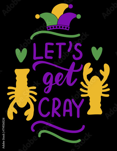 Mardi Gras decoration typography t-shirt design carnival