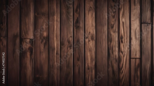 Seamless dark wood texture background. Tileable hardwood floor planks illustration render, perfect for flatlays and backdrops. © Anton
