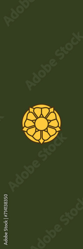 Shoulder pad military officer mark for the VÄNRIKKI (2ND LIEUTENANT) insignia rank of the Finnish military ranks