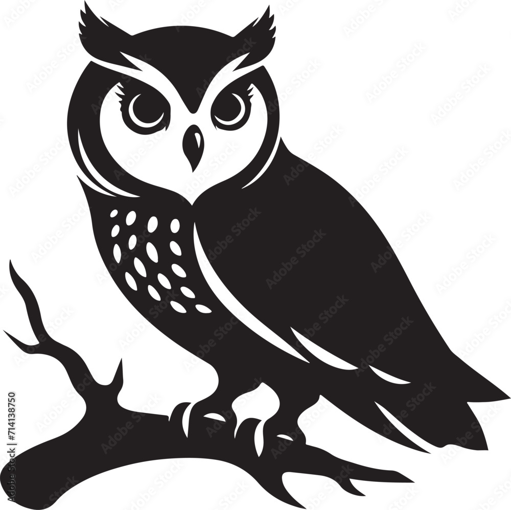 silhouette of a owl vector illustrator 