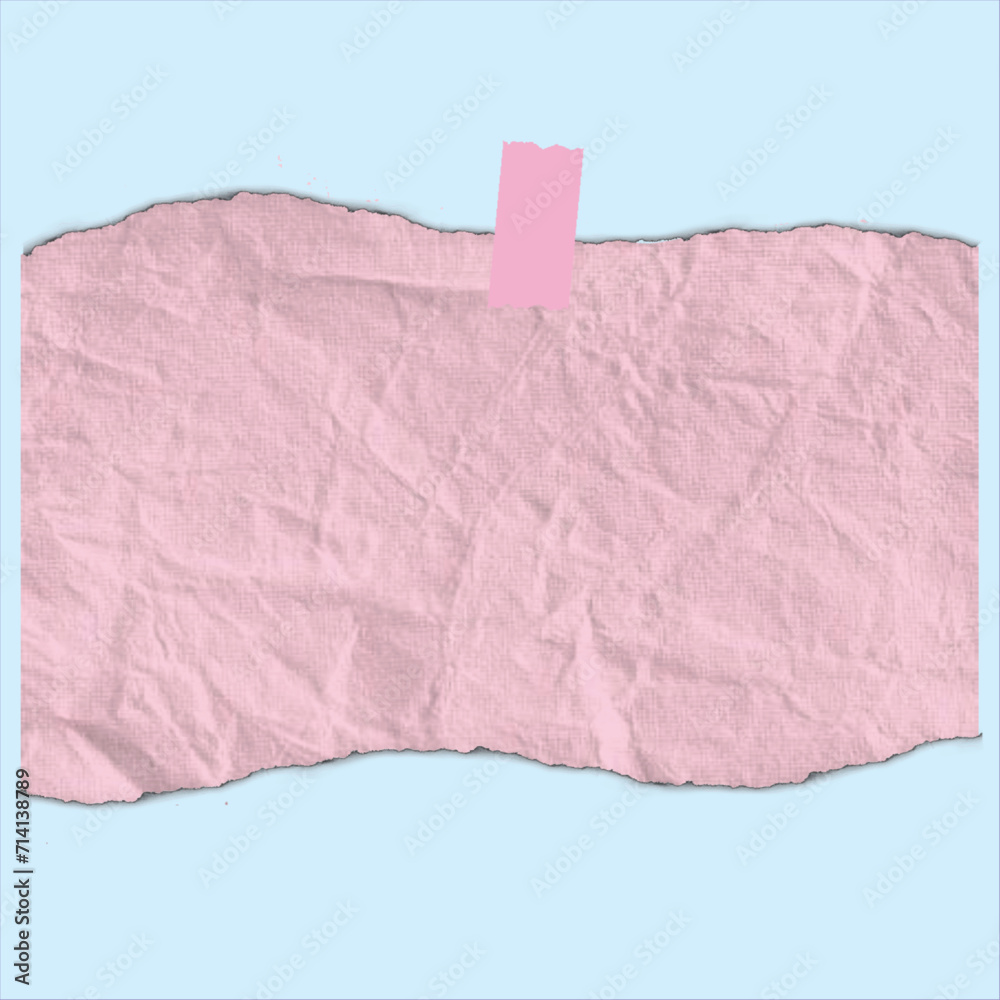 Torn Paper Note with Tape Torn Paper Note with Tape