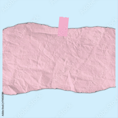 Torn Paper Note with Tape