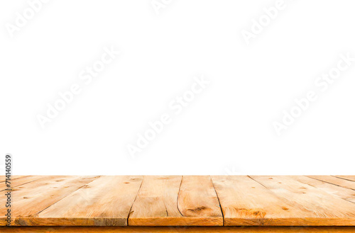 Empty wood table top PNG file background can used for display or montage your products