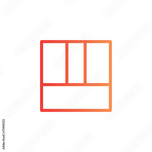 editor layout sign line gradient icon