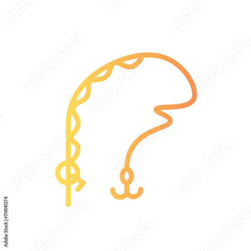 bait catch fish line gradient icon