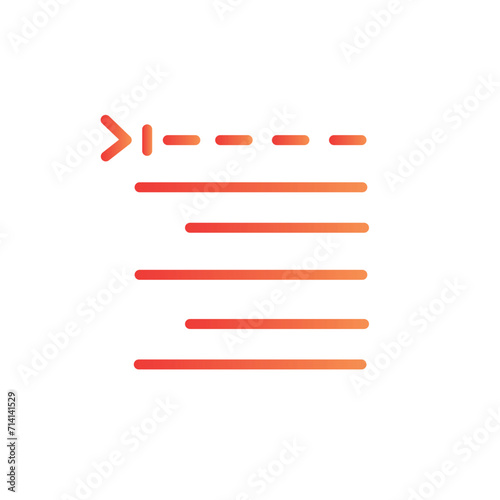 insert text space line gradient icon