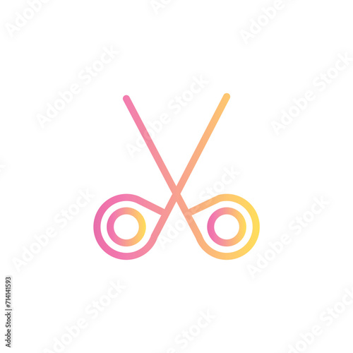 cut editor text line gradient icon