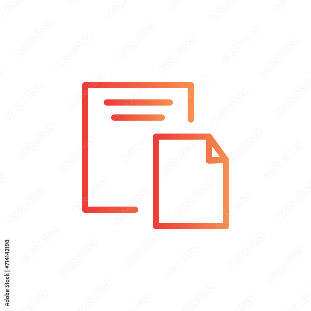 author clipboard text line gradient icon