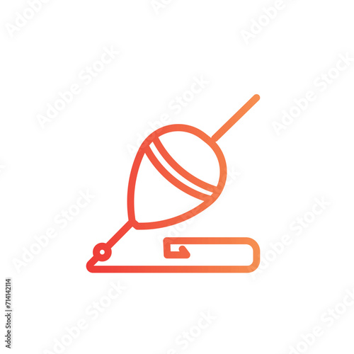 bobber fish fishing line gradient icon