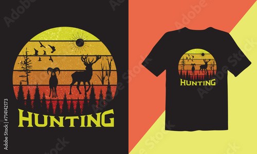 Hunting  vector T-Shirt Design Camo Graphics and Outdoor Vibes