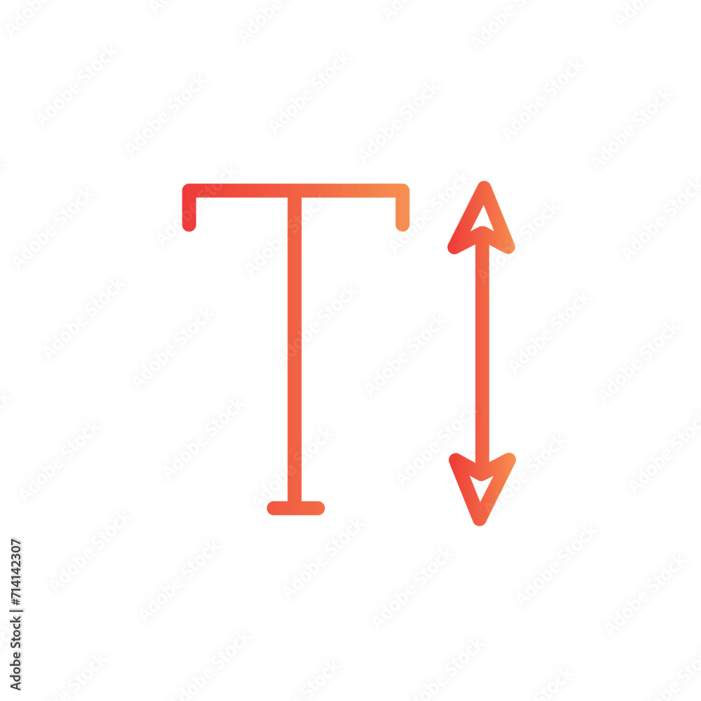 height text write line gradient icon height text write line gradient icon