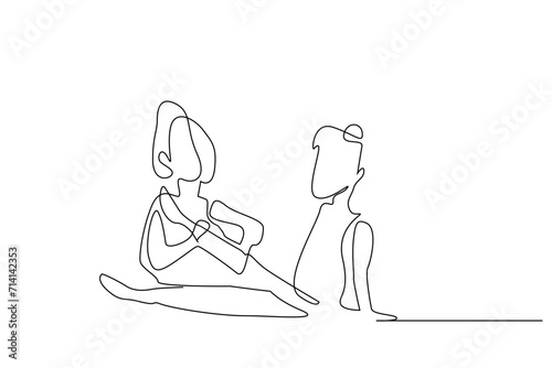 physical therapy leg massage doctor patient treatment therapy health clinic one line art design