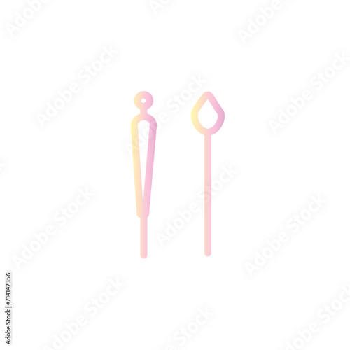bobber fish fishing line gradient icon