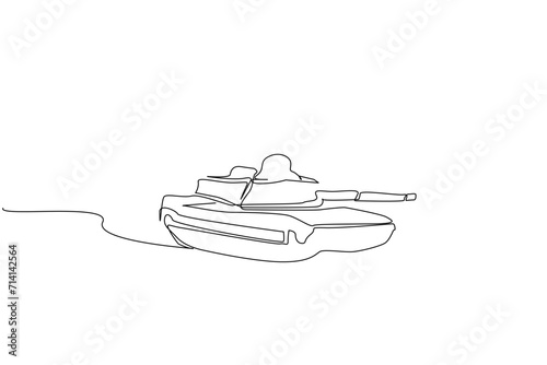 tank pallet vehicle war object one line art design