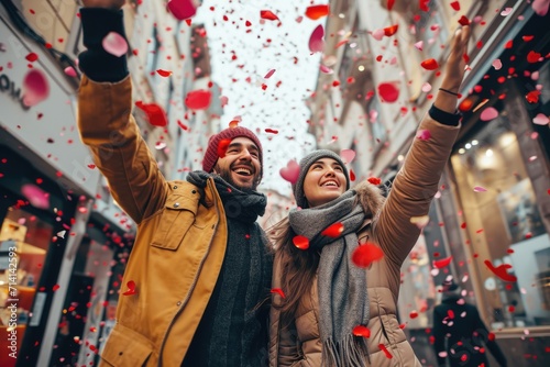 People in love celebrating valentines day for the day of love pragma