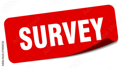 survey sticker. survey label