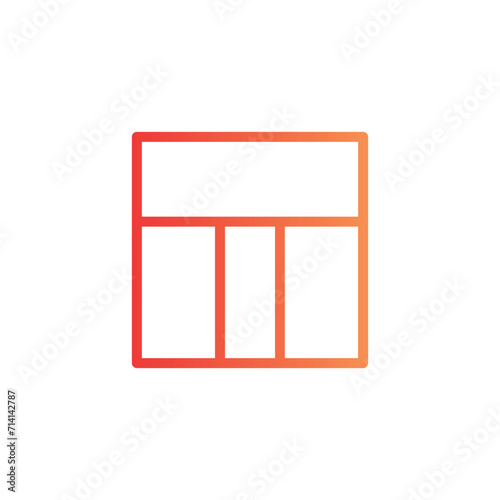 editor layout sign line gradient icon